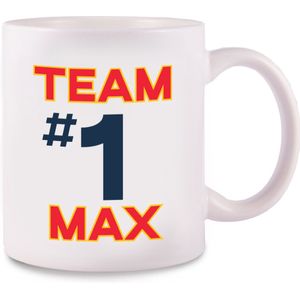 Mok TEAM #1 MAX - Kado Formule 1- Mok - Max - Kampionen - Wereld Kampionen - Mok Keramiek - Go Max