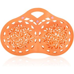 BH-Waszakken voor de Was - Siliconen BH-Wasbeschermer met Knoop - Delicate BH-Waszak 32A Tot 38D Cup - Ondergoed- en Kledingzak voor de Wasmachine (Oranje)