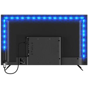 LED Strip 2m voor TV-Achtergrondverlichting van 40 tot 60 inch met USB Bluetooth Music Sync - bestuurbaar via app voor feest thuis slaapkamer tv pc keuken decoratie