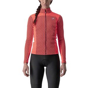 Castelli Fietsshirt lange mouwen Dames Roze Bordeaux - SFIDA 2 JERSEY FZ BRILLIANT PINK BORDEAUX - L