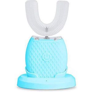 Elektrische Tandenborstel - Tanden Bleker - 360 Graden Tandenborstel - Elektrische tandenborstel met basis - Intelligent Whitening Kit Toothbrush - Toothbrush - Whitening Kit - Tanden Bleken - Tandenborstel - Elektrisch - 360° Tandenborstel - Blauw