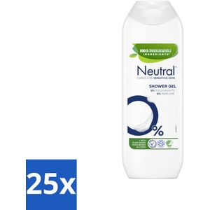 25 x Neutral - Douchegel - Gevoelige huid - Parfumvrij - 250 ml - Hydraterende Douchegel - PH-huidneutraal - Milde Douchegel