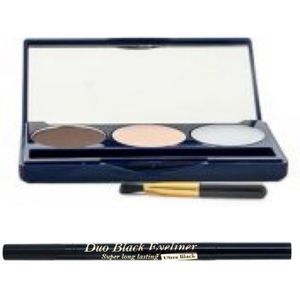 Bolero Cosmetics - Gift Set - Eyebrowkit Dark Brown - Eyeliner Duo Black