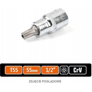 Dopsleutel Torx T55 1/2"" met gat - CRV Staal