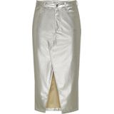 Only Rok Onllola-elyna Hw Metal Long Skirt P 15328037 Silver Dames Maat - L