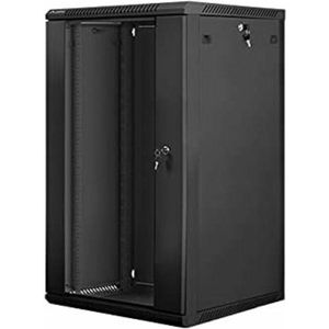 Lanberg - Rackkast 22U - Zwart - Hoogwaardig Staal - Wandmontage