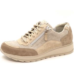 Durea Dames Sneaker - 6263-685-0257 Beige/Combi - Wijdte H - Maat 7½ (41)