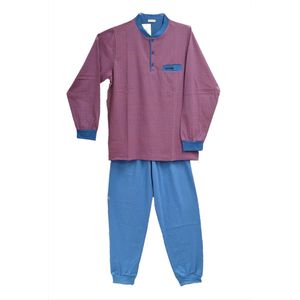 Gentlemen Heren Pyjama met knoopsluiting Bordeau - L