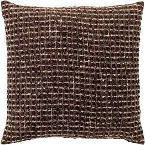 Dutch Decor - Kussenhoes Marco - Zwart met Bruin - 45x45 cm - Sierkussen
