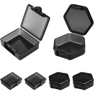 Praktische opbergdozen - Vierkant en polygonaal - Set van 3 - Kunststof - Stofdicht - Mini-opbergdoos - Medicijnkastje