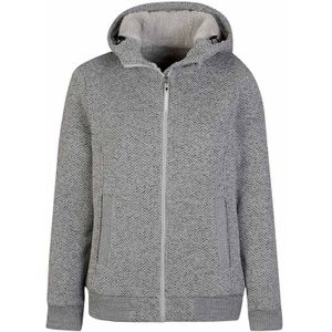 BJØRNSON Gidda Gebreid Hooded Vest Teddy Gevoerd Dames - Maat 36 - Lichtgrijs