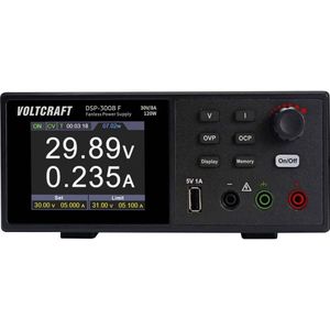 VOLTCRAFT DSP-3008 F - Labvoeding - Regelbaar 0 - 30 V - 0 - 8 A - 120 W - USB - Zonder Ventilator