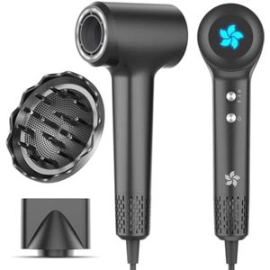 Haar fohn - Ionische Haardroger - met Plasma Technologie, 110.000 RPM Borstelloze Motor, - Sneldrogende Föhn met Diffuser - 57 dB Stil, Lichtgewicht Reis Haardroger, Meerdere Temperatuurstanden
