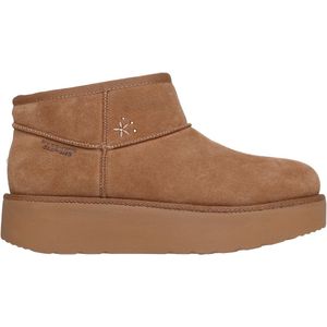 Skechers - Hands Free Slip-ins - Enkellaarsjes - Kastanje kleur - Leer materiaal