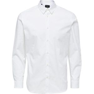 Selected Homme - SLHSLIMMICHIGAN - Overhemd - Wit - Slim Fit - Lange Mouwen