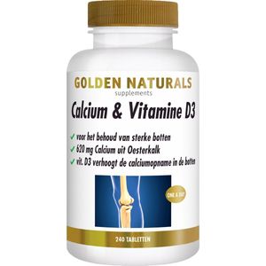 Golden Naturals - Calcium & Vitamine D3 - 240 Tabletten