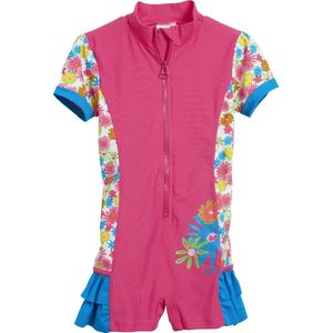 Playshoes UV zwempakje Kinderen Bloemen Ruches - Roze - Maat 74 - 80