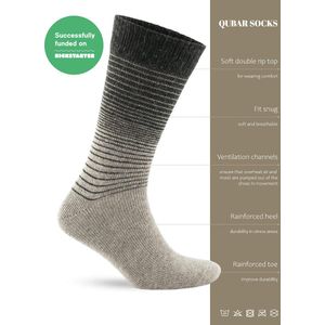 Qubar Socks - Alpaca Sokken - Gestreept