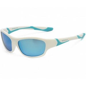 KOOLSUN® Sport - kinder zonnebril - Wit IJsblauw - 6-12 jaar - UV400 - Categorie 3