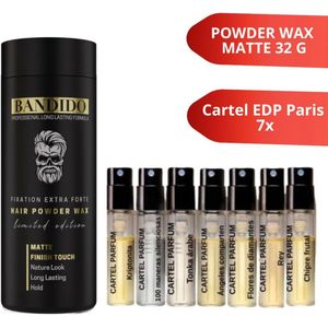 Bandido Hair Powder Wax 32 GR Matte Finish Touch & 7x Cartel Paris EDP 2ML