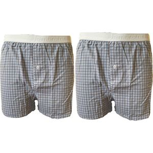 Embrator mannen Boxershorts 2-stuks geruit maat L