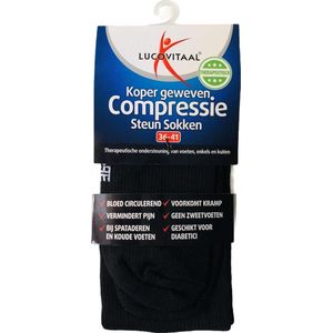 Lucovitaal  Koper Geweven Compressie Steun Sokken - Maat 36-41