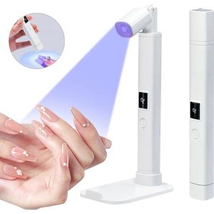 Elysee Beauty - Nagellamp - verstelbaar, draadloos usb - wit - 1W nageldroger voor gellak nagels - UV/LED white nail lamp, foldable with display screen
