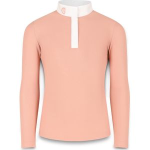 Kentucky Horsewear - Wedstrijdshirt Sammy – Meisjes – Lange Mouw – Oud Roze – Maat 116 – Ademend & Elastisch