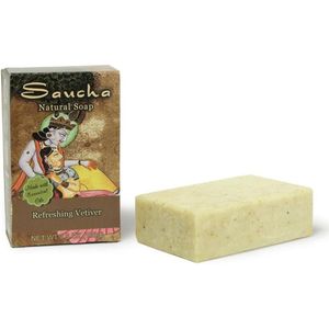 Saucha zeep, Refreshing Vetiver, Prabhuji's Gifts, 100% natuurlijk, vegan