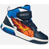 Geox - Inek C - Sneakers - Zwart en Rood - Met Verlichting