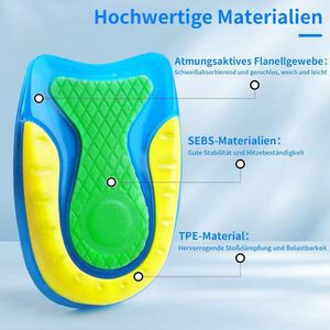 Allecto Plus - Hielkussen Inlegzolen voor Schoenen - 4 Paar met Hielkussentjes - Helpt bij Plantaire Fasciitis en Hielspoor