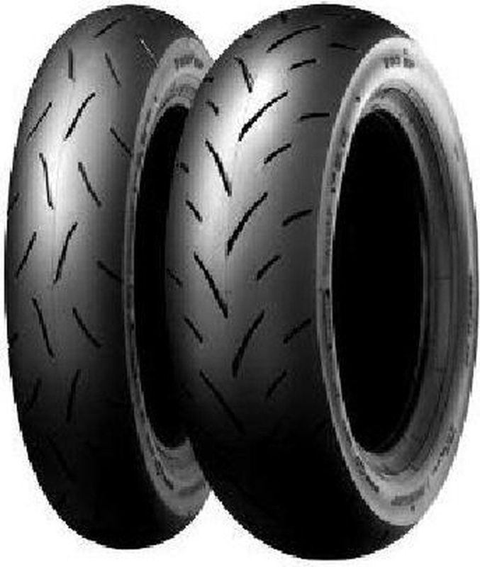 Racebanden - Voor Scooters - Zwart - Semi-Glad Loopvlak - Verstevigd Loopvlak