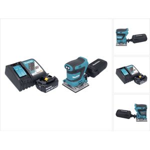 Makita DBO 484 RM1 accu vlakschuurmachine 18 V 112 x 102 mm + 1x accu 4.0 Ah + lader