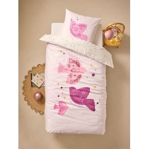 Vertbaudet - Bedovertrek - BIRDY - Katoen - Met Gerecycled Katoen - Inclusief Omkeerbare Kussensloop