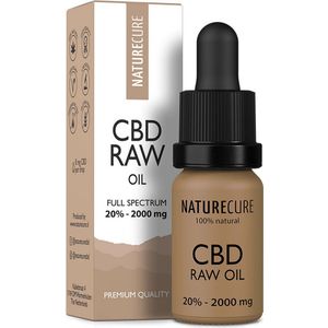 Nature Cure CBD/CBDA-olie RAW 20% - 2000 mg- Full Spectrum 10 ml