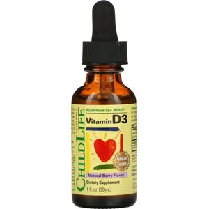 ChildLife Essentials Vitamin D3 - Natuurlijke Bessensmaak, 30 ml - Voor Gezonde Botten en Immuniteit