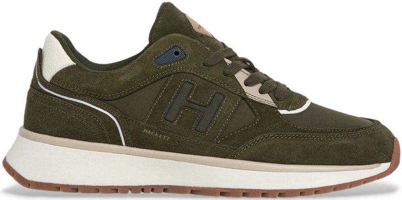 Hackett - Otto Run - Leren Sneakers - Marineblauw - Plat - Veters