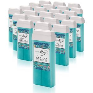 ItalWax Flex Waxpatroon Aquamarijn - Doos 24 Stuks - Perfect voor Professioneel Waxen
