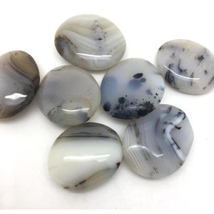 Dendriet agaat edelsteen zaksteen  2,5 x 3 cm  stabiliserende steen doorzichtig bruin zwart