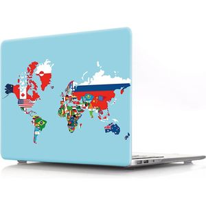 Laptophoes - Geschikt voor MacBook Pro M2 Hoes Case - 13 inch - A2686 (2022) - Print Wereld Blauw