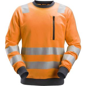 Snickers 8037 AllroundWork, High-Vis Sweatshirt Klasse 2/3 - High-Vis Oranje - XL