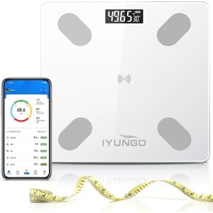 Slimme Bluetooth personenweegschaal met gezondheidsapp - Gewichtsverlies en spieropbouw