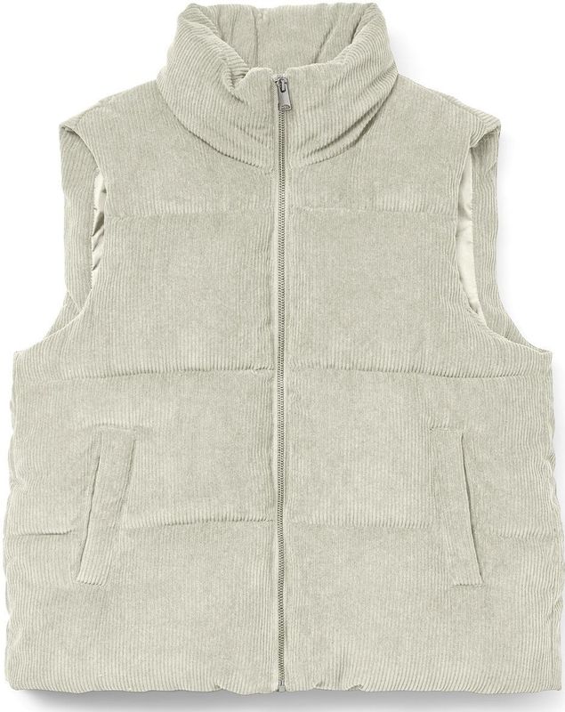 Vero Moda - Vmdebra - Gewatteerd Vest - Beige - Mouwloos - Kort