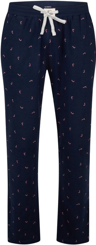 Happy Shorts Heren Pyjama Broek Lang Donkerblauw Gingerbread Kerst Print - Maat M