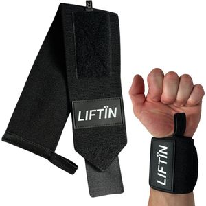 LIFTIN® - Wrist Wrap - Fitness wrap - Polsbanden - Crossfit - 2 stuks - Zwart