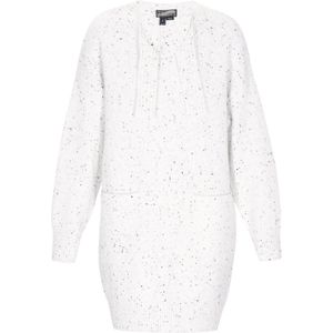 DreiMaster - Vintage Collection - Mini Jurk - Zacht Gebreid - Met Strikkragen