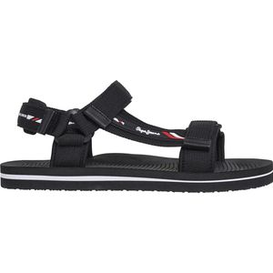 Pepe Jeans - PMS70161 - Sandalen - Zwart - Plat - Klittenband
