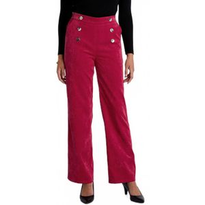 Broek met wijde pijpen van milleraies fluweel met brugeffect