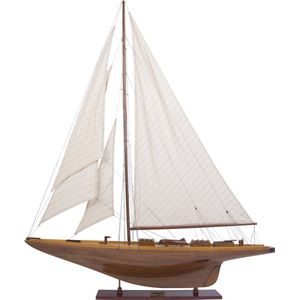 Authentic Models - Shamrock Yacht Wood - boot - schip - miniatuur zeilboot - Miniatuur schip - zeilboot decoratie - Woonkamer decoratie