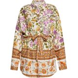 usha - Blouse - Viscose - Lange Mouwen - Gedrukt - Bloemenpatroon